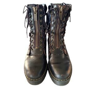 Dr Martens KARMILLA WOMEN'S SMOOTH LEATHER HEELED BOOTS Size 39/8